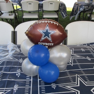Dallas Cowboys 3rd Birthday Party – Centerpiece