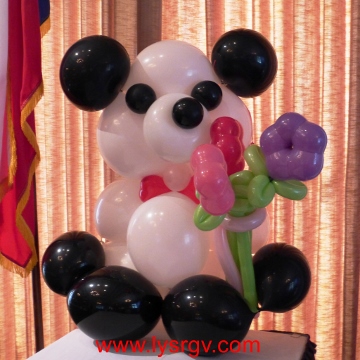 Panda Bear with Flowers – Sculptures