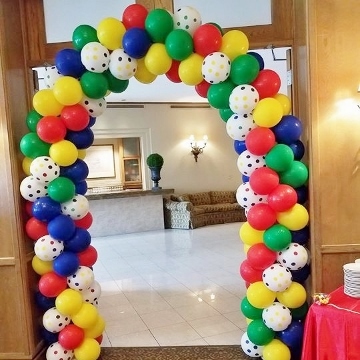 1st Birthday Rainbow Balloon Arch